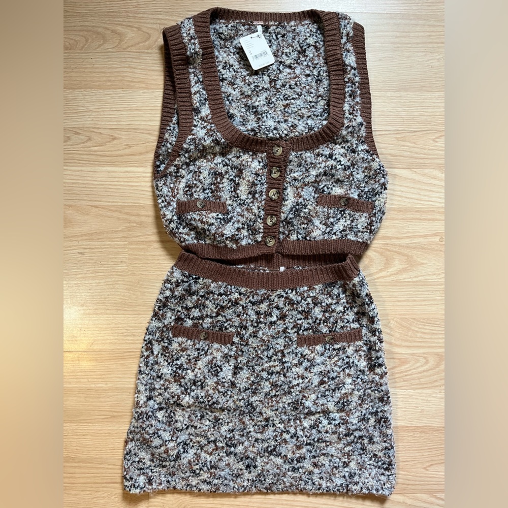 Free People Chalet Set Top / Skirt Size S NWT